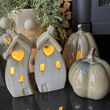 Caramel Ceramic Pumpkins - 2 sizes