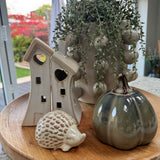 Ceramic Rustic Beige Hedgehog Decoration