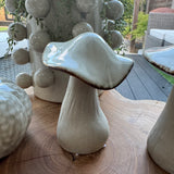 Beige Ceramic Mushrooms - 2 sizes