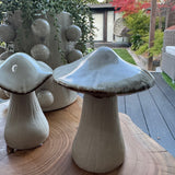 Beige Ceramic Mushrooms - 2 sizes