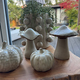 Beige Mottled Ceramic Pumpkins - 2 sizes