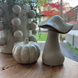 Beige Mottled Ceramic Pumpkins - 2 sizes