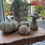 Beige Mottled Ceramic Pumpkins - 2 sizes
