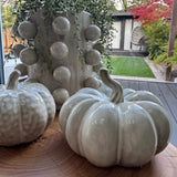 Beige Mottled Ceramic Pumpkins - 2 sizes