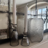 Smokey Brown Glass Candle Holder - 2 sizes