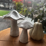 Stoneglazed Speckled Ceramic Mushrooms - 2 sizes