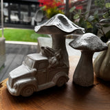 Beige glazed Ceramic Car hauling Pumpkins with textured detail W13 x H10cm&nbsp;