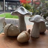 Stoneglazed Speckled Ceramic Mushrooms - 2 sizes