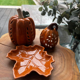 Autumnal leaf shaped dishes - 2 sizes