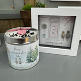 Mini Framed Pebble Art - 'Home, a wonderful place to be'