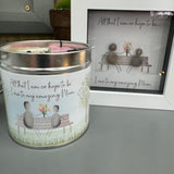 Mini Framed Pebble Art - 'All That I Am... Amazing Mum'