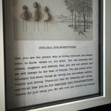 Framed Pebble Script Art - Our Dad, Our Everything