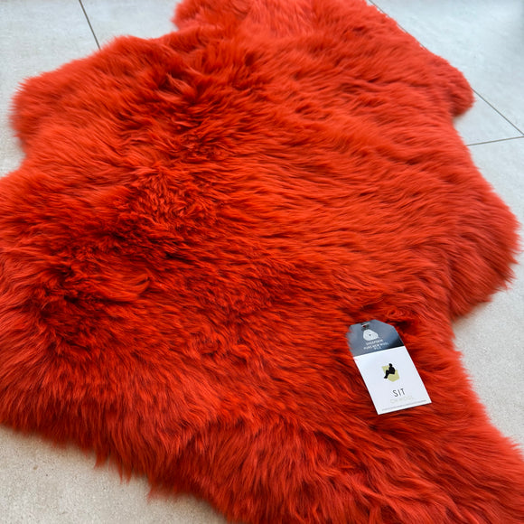 Hanlin Sheepskin Premium Large Rug - Burnt Orange