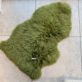 Hanlin Sheepskin Premium Large Rug - Dark Lime