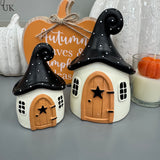 Ceramic Black Roof House - 2 sizes