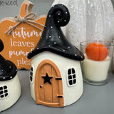 Ceramic Black Roof House - 2 sizes
