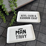 Ceramic Quotable Small Dish - Keys, Cash & Random Crap