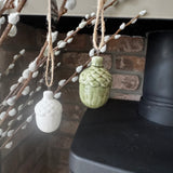 Ceramic small hanging Pinecone - 2 colours