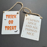 Halloween Mini Metal Signs - 2 quotes