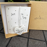 Gift card with mini heart - Lovely Granddaughter