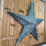 Large Natural Grey Metal Star 69.5cm *CLICK & COLLECT ONLY*
