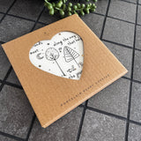 Ceramic Quotable Heart Coaster - It's the friends we meet along the way...