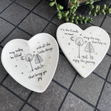 Ceramic Quotable Heart Coaster - It's the friends we meet along the way...