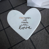 Ceramic Heart Trinket Box - Memories are made with Love