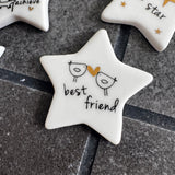 Ceramic Slim Sentiment Star Tokens - various quotes