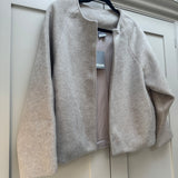 Wool Blend Boxy Jacket - Stone