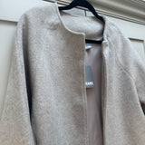 Wool Blend Boxy Jacket - Stone