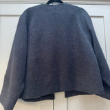 Wool Blend Boxy Jacket - Charcoal