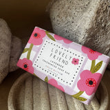 Belly Button Designs
Collection of fragrance 190g Soap Bar.&nbsp;
Wrapped beautifully designed packaging perfect for gifting;
Quote - Lovely Friend
Fragrance - Lavender