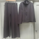 Luxe Jersey Straight Legged Trouser - Mocha
