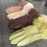 Faux Fur Quality Gloves - Cocoa