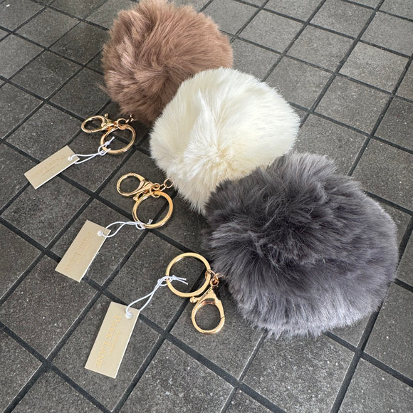 Faux Fur Bag Charm / Keyring - 3 colours