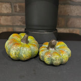 Green Wonky Ceramic Pumpkins - 2 sizes