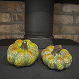 Green Wonky Ceramic Pumpkins - 2 sizes