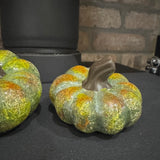 Green Wonky Ceramic Pumpkins - 2 sizes