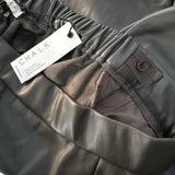 Chalk - Kelly Pleather Barrel Trouser - Dark Navy