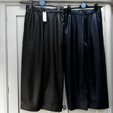 Chalk - Kelly Pleather Barrel Trouser - Dark Navy