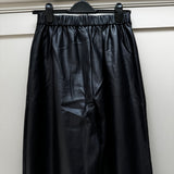 Chalk - Kelly Pleather Barrel Trouser - Dark Navy