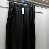 Chalk - Kelly Pleather Barrel Trouser - Dark Olive