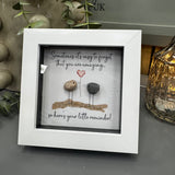 Pebble Art by La De Da Living&nbsp;

Award winning keepsake gifts - Handmade in the Cotswolds&nbsp;

Mini Glitter Framed Pebble Art - White block square frame 12.5cm
Image - Two birds stood on a glitter branch with a heart between them
Quote - 'Sometimes it's easy to forget that you are amazing... so here's your little reminder!'
