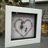 Mini Framed Pebble Art - 'The love of a Grandson makes life beautiful'