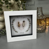 Pebble Art by La De Da Living&nbsp;

Award winning keepsake gifts - Handmade in the Cotswolds&nbsp;

Mini Framed Pebble Art - White block square frame 12.5cm
'Thinking of you'