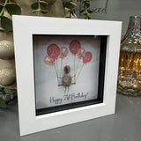 Pebble Art by La De Da Living&nbsp;
Award winning keepsake gifts - Handmade in the Cotswolds&nbsp;
Mini Framed Pebble Art - White block square frame 12.5cm
'Happy 21st Birthday'