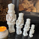 Christmas Ceramic Neutral Glazed with texture detailed Nutcracker playing the drums..
Available in 4 sizes - Small H15cm, Medium H20.5cm, Large H26cm &amp; Extra Large H33cm