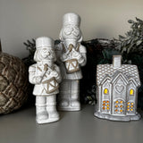 Christmas Ceramic Neutral Nutcracker - 4 sizes