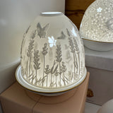 Light Glow - Home; supply the best designs &amp; the highest quality products
White Ceramic&nbsp;Lithophane Oval Dome H10.6cm T-Light Candle Holder&nbsp;
Design - Lavender&nbsp;
